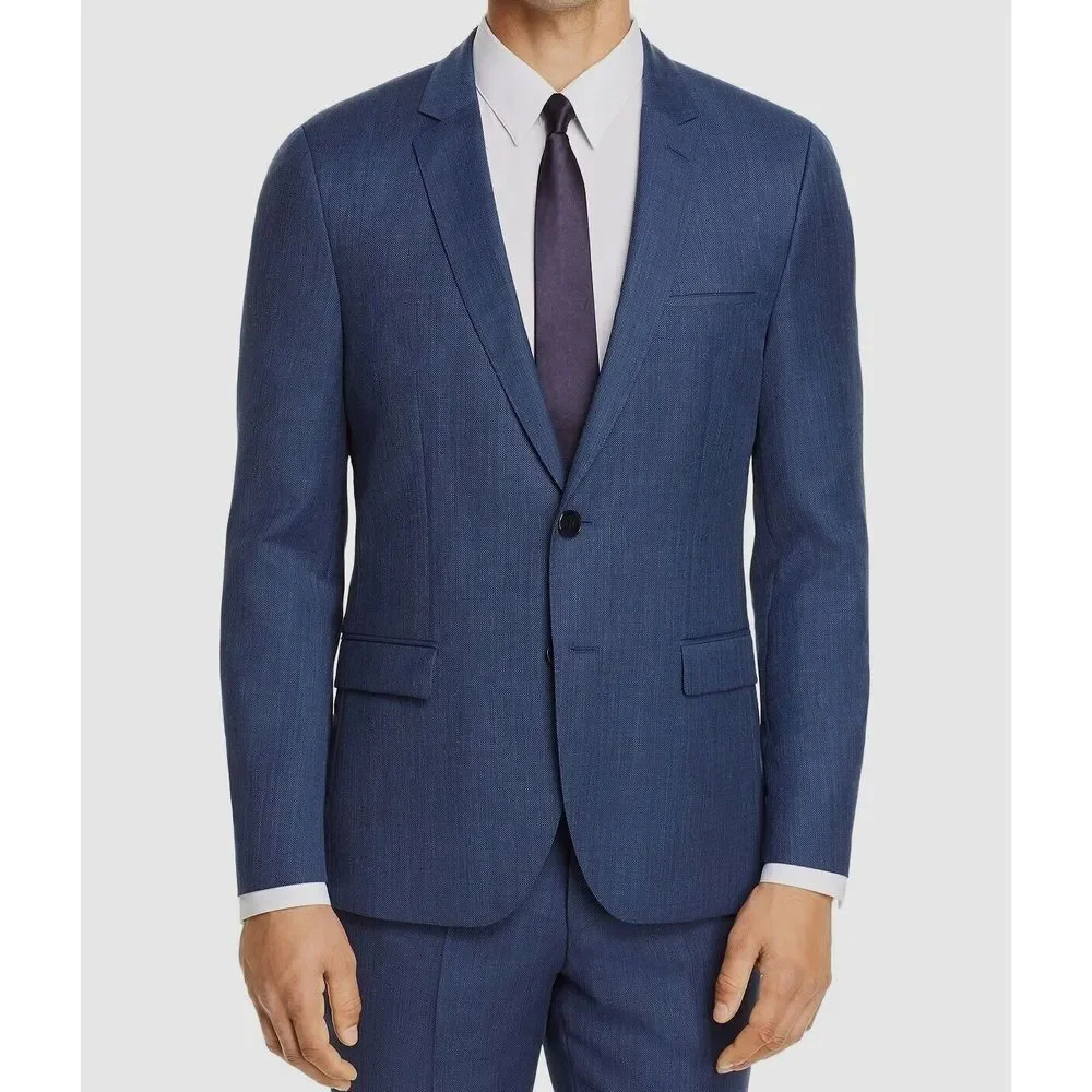 HUGO Boss Birdseye Extra Slim Fit Suit Jacket 40 L 40L Rtl $445